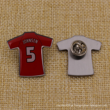 Futebol pano forma impresso adesivo Lapel Pin (KQ-LP-19)